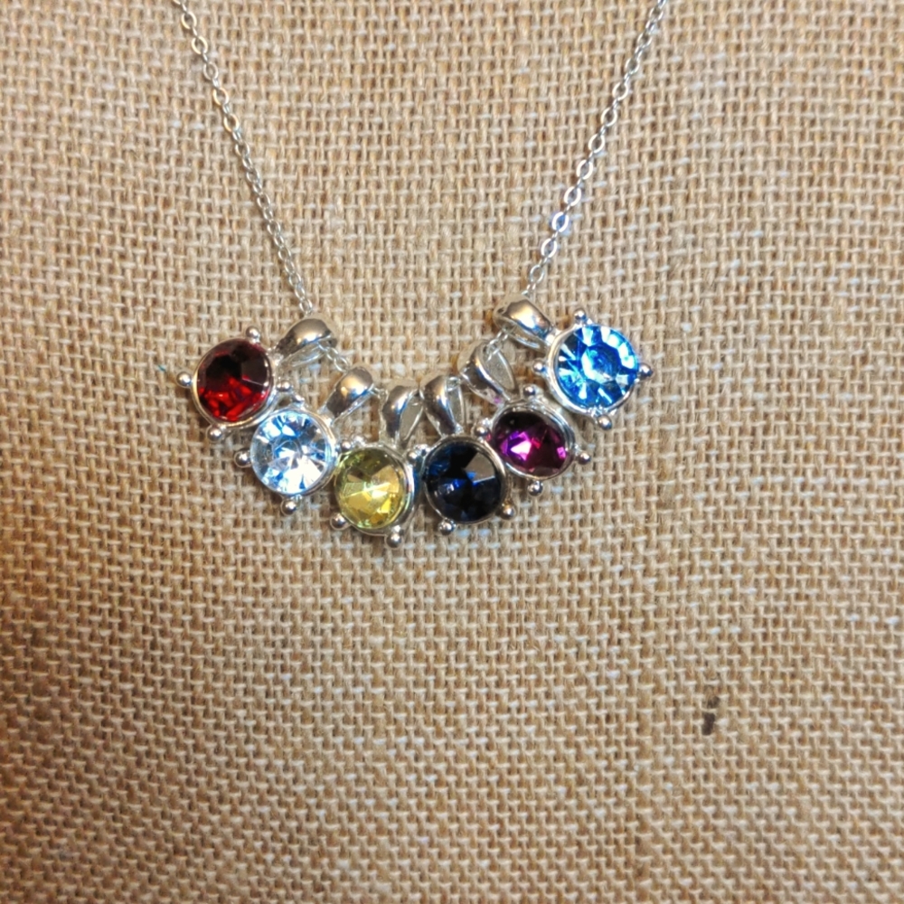 Birthstone necklace was the 6 charms